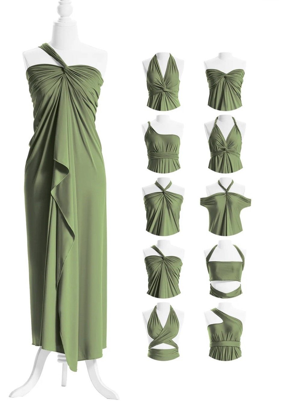 NEW Sandsea Olive Green Infinity Beach Dress